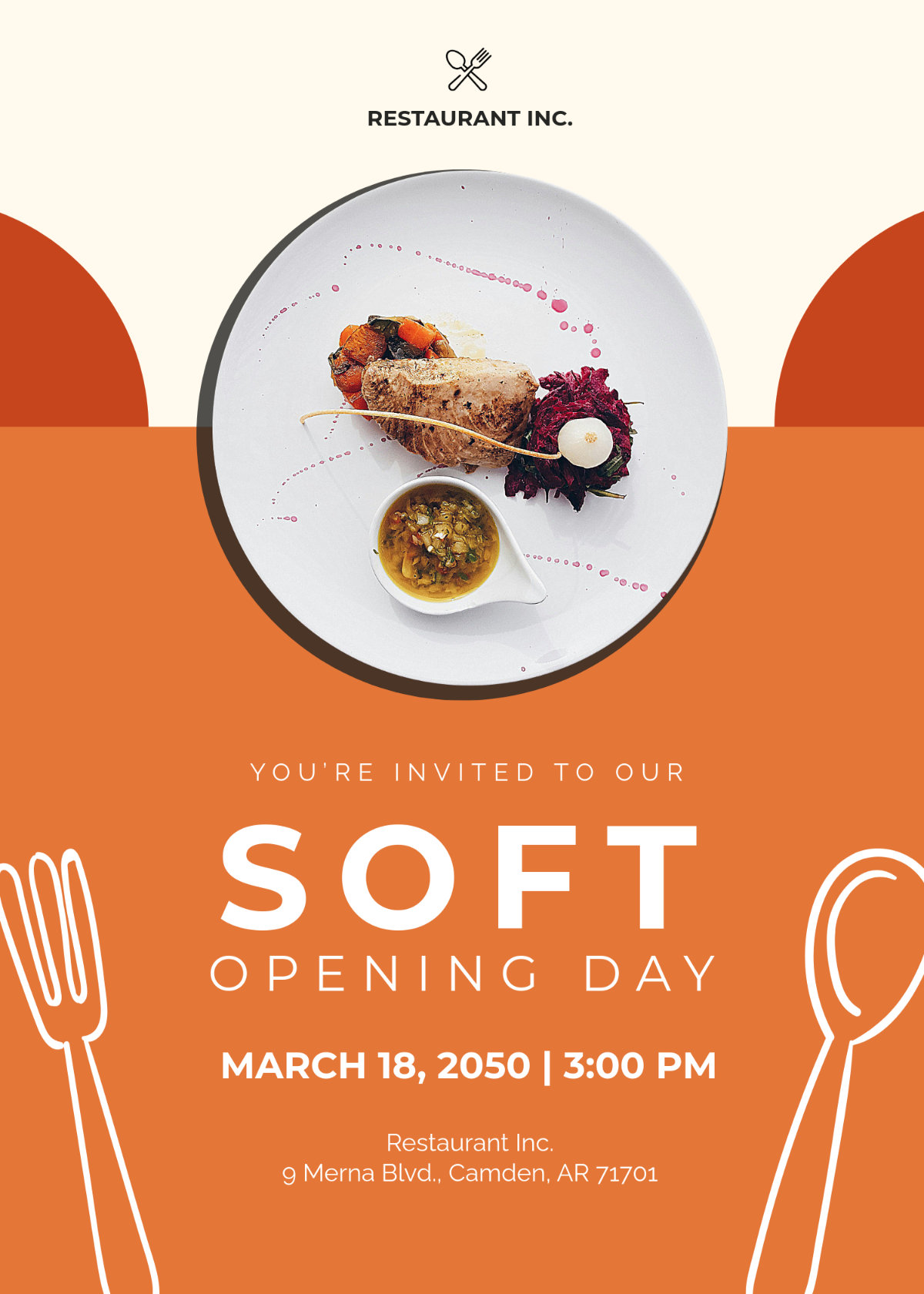 Free Soft Opening Restaurant Invitation Template