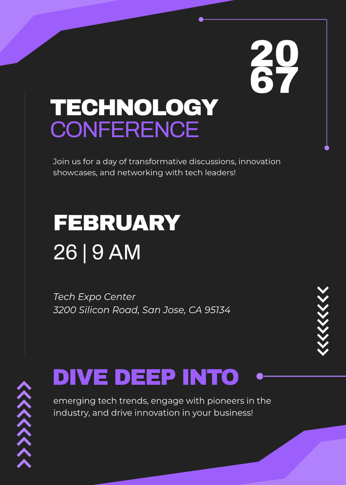 Free Tech Business Event Invitation Template