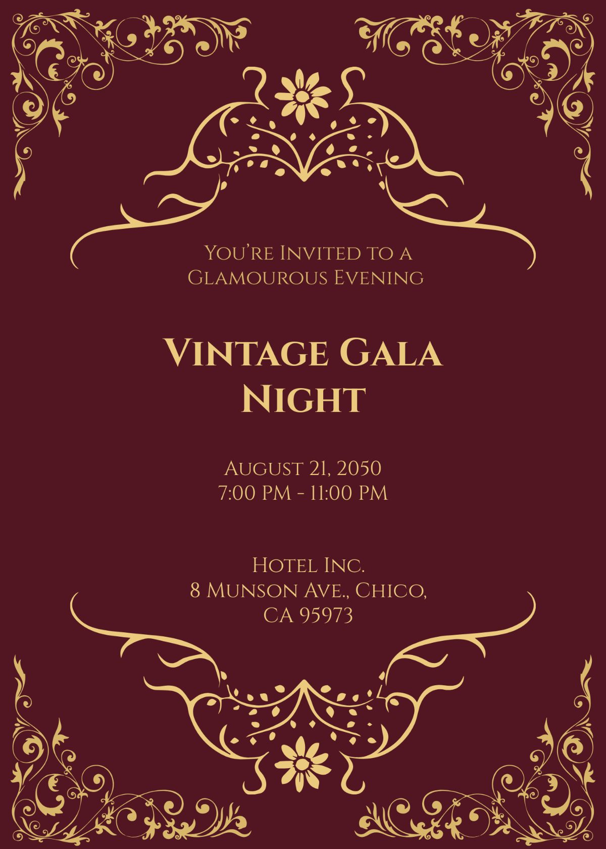 Vintage Glam Invitation Template - Edit Online & Download