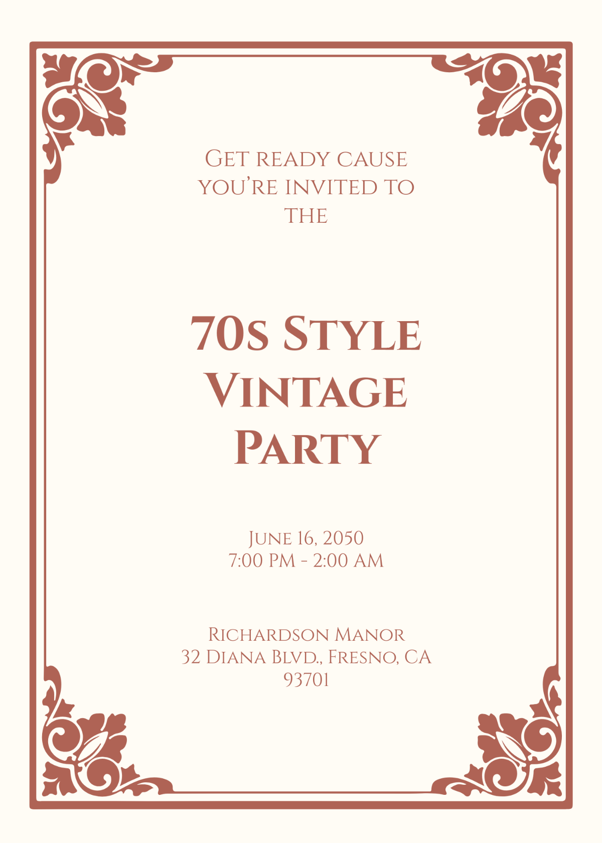 Clip Art Vintage Invitation Template - Edit Online & Download