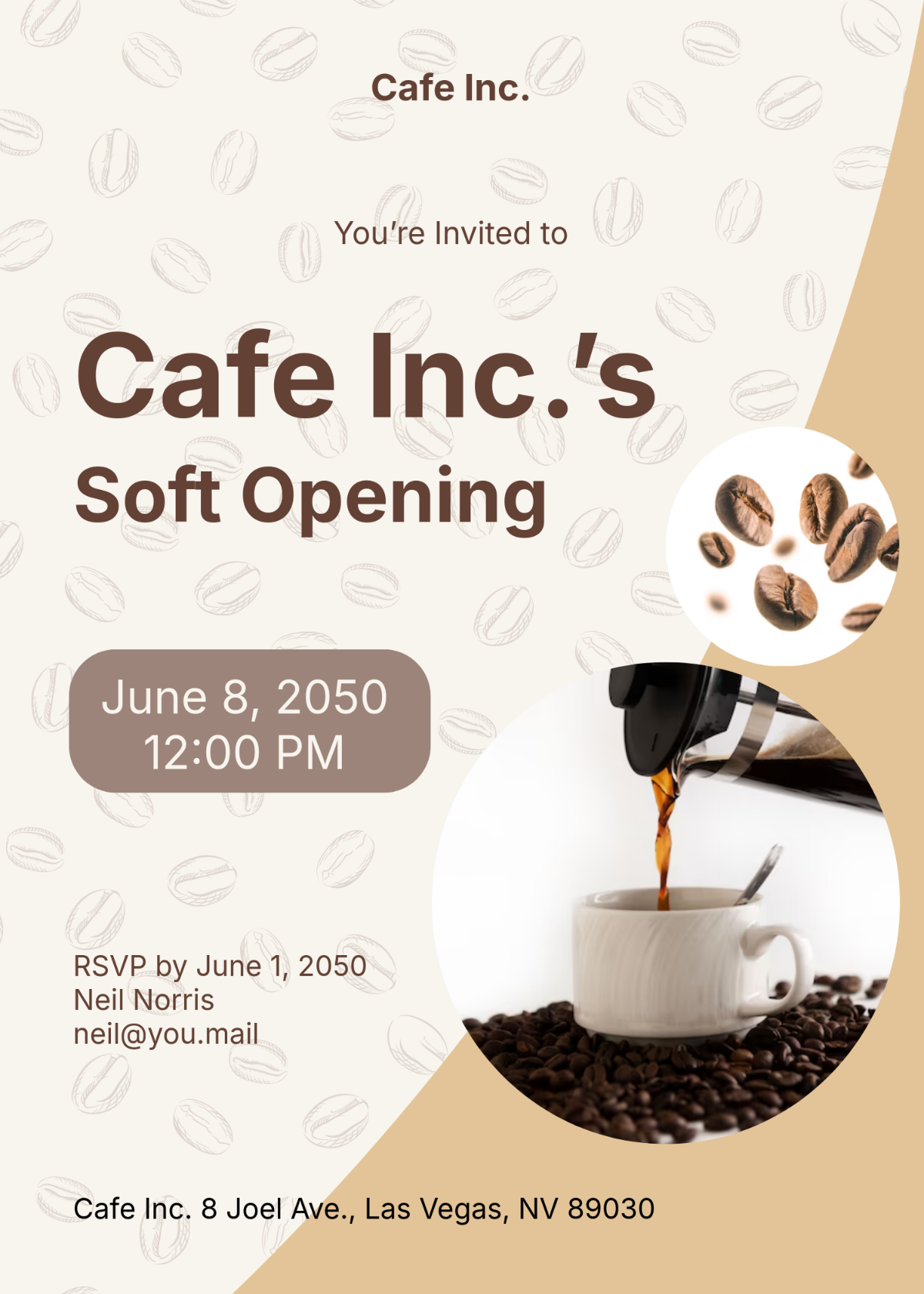 Free Creative Cafe Restaurant Invitation Template