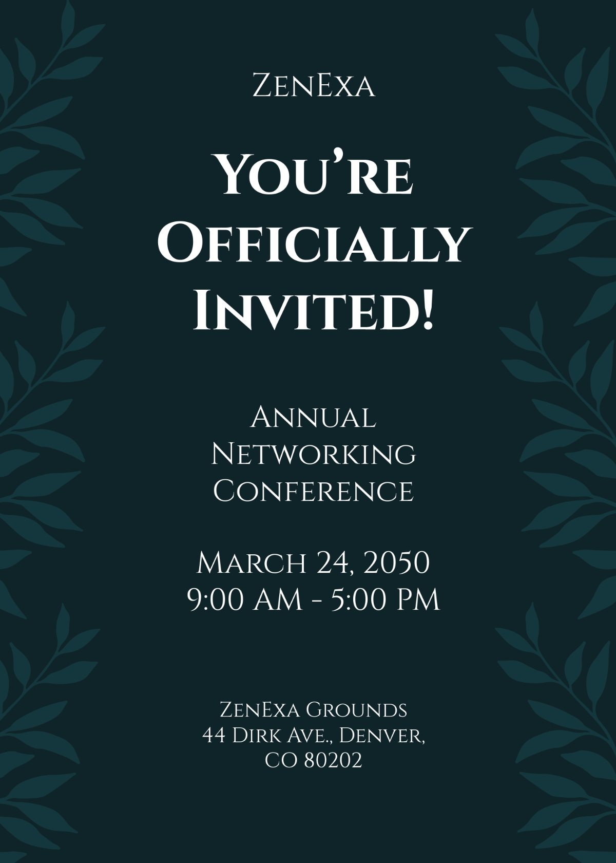 Free Professional Event Company Invitation Template