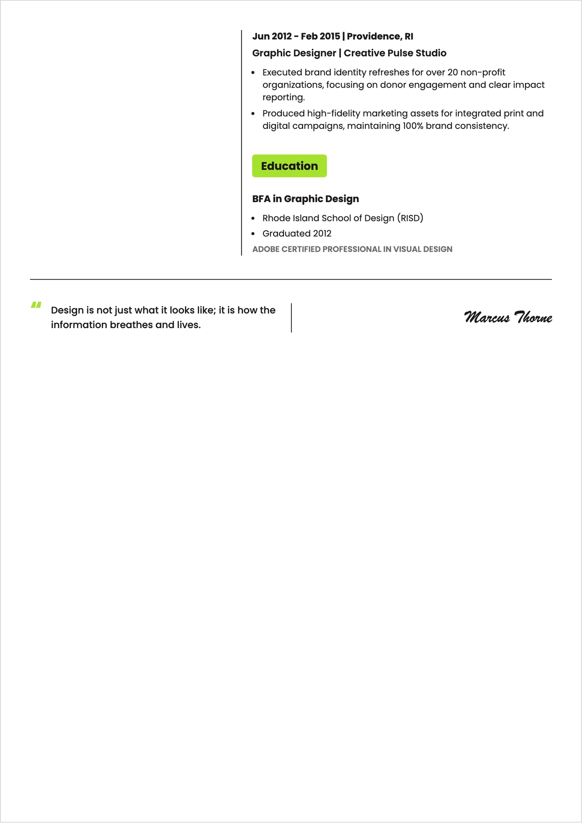 Free Infographic ATS Resume Layout Template, AI Resume Builder