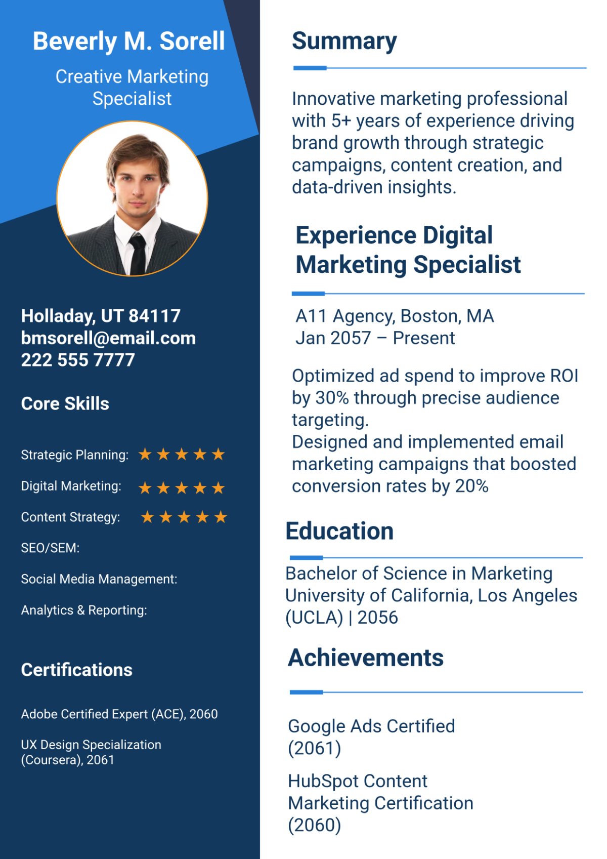 Free Infographic Resume Layout Template