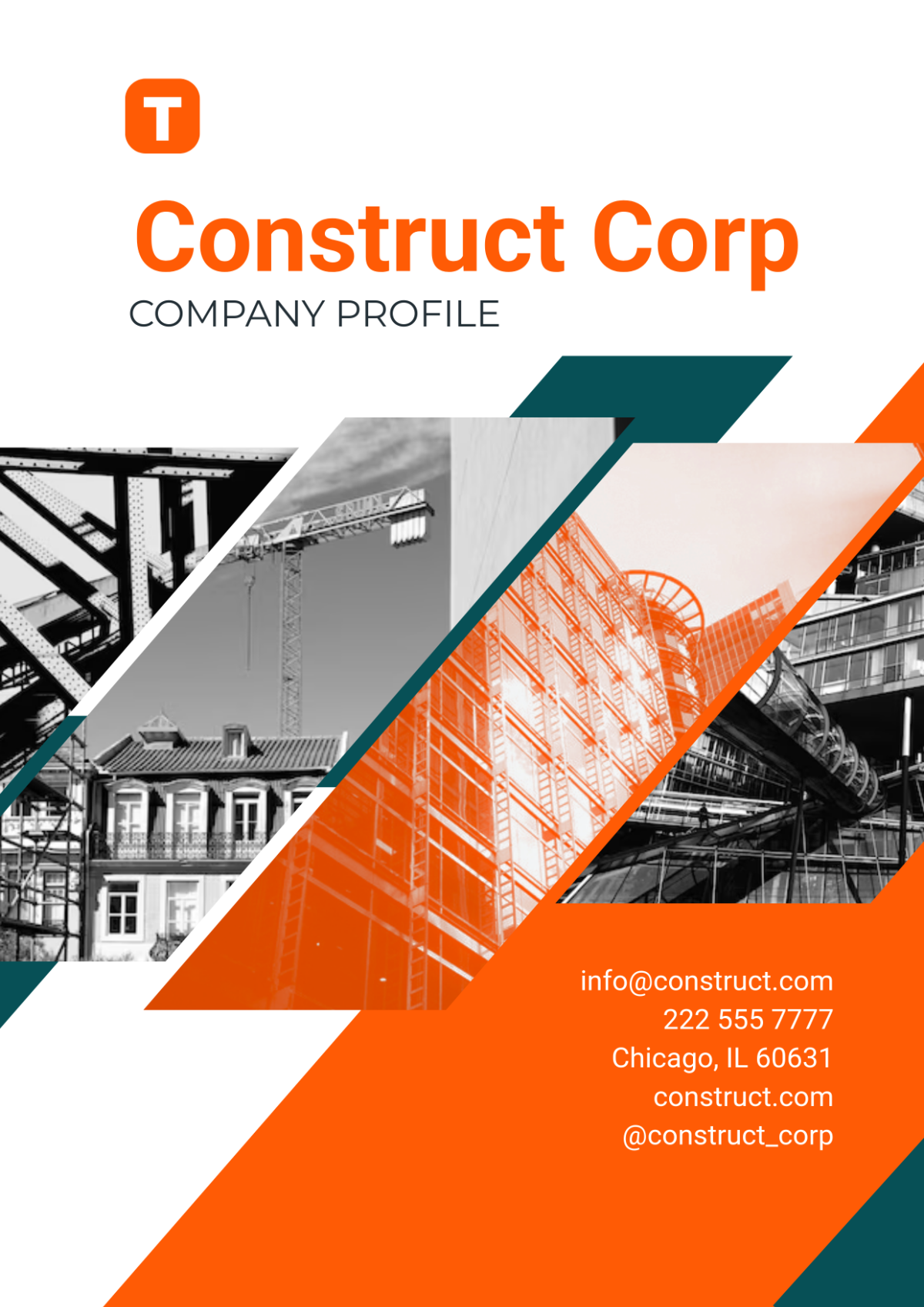 Free Construction Company Profile Template