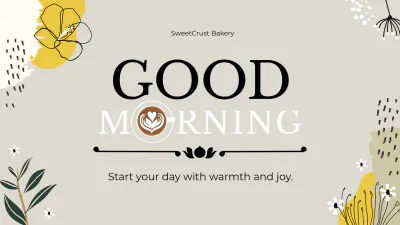 Free Good Morning Slides Template to Edit Online
