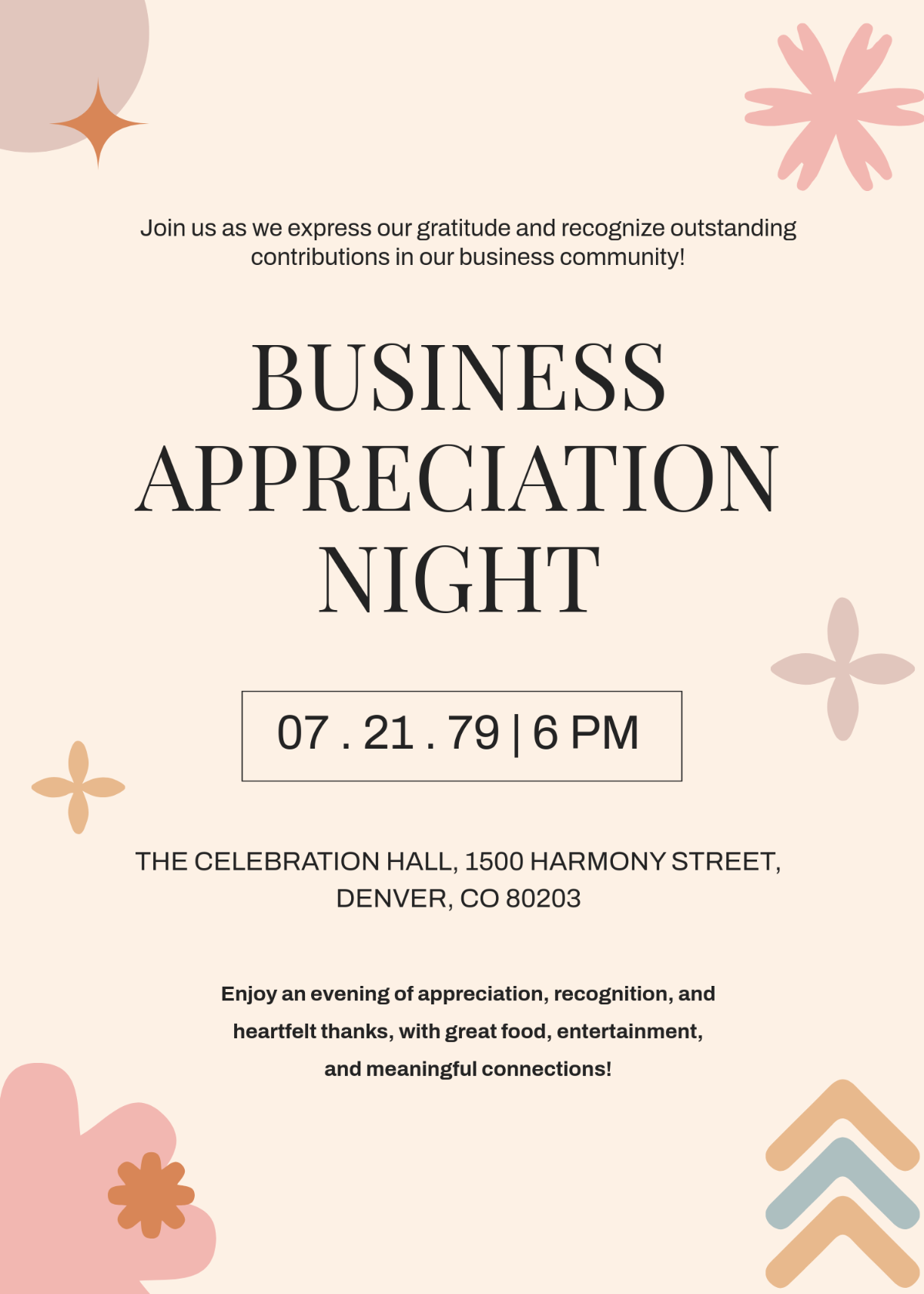 Free Aesthetic Business Event Invitation Template