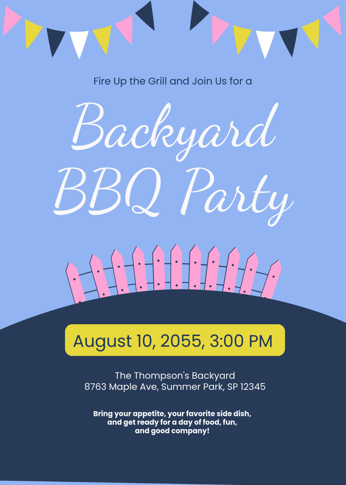 Free Backyard BBQ Invitation Template