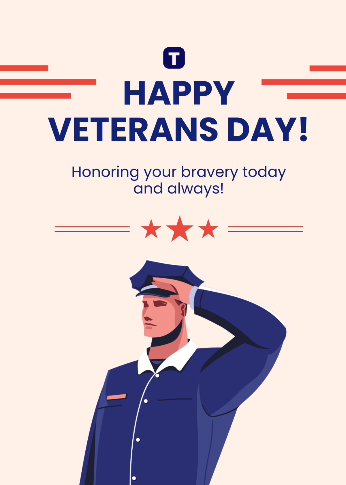 Free Happy Veterans Wishes Template