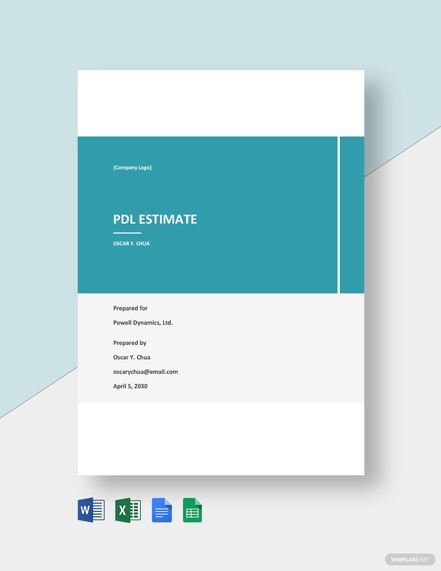 Blank Freelance Estimate Template