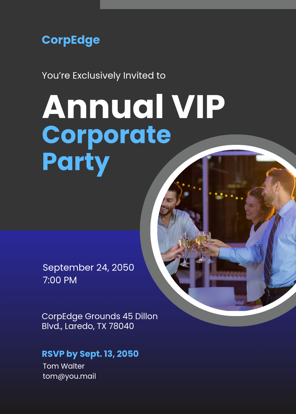 Free VIP Professional Invitation Template to Edit Online
