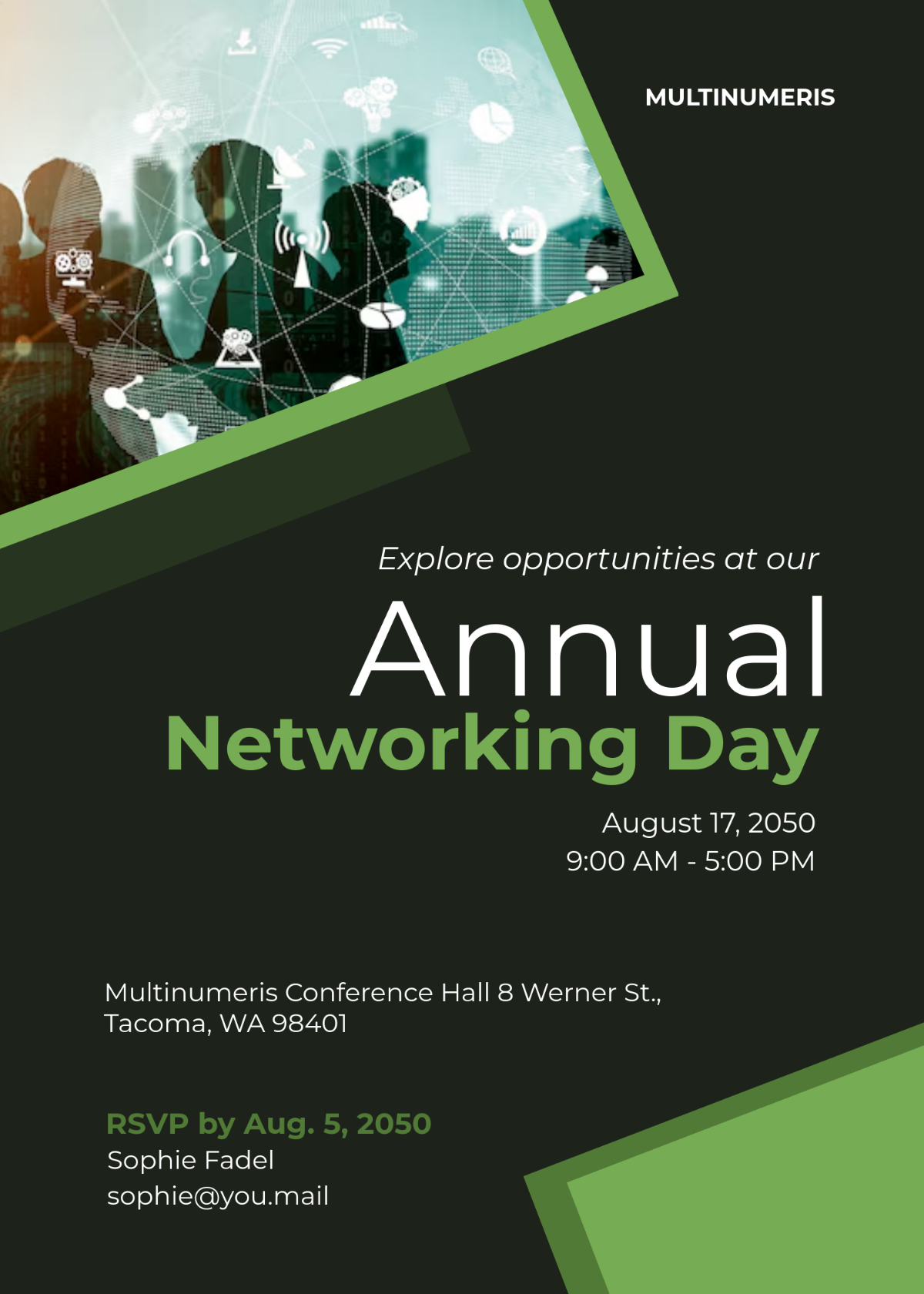 Free Networking Professional Invitation Template to Edit Online