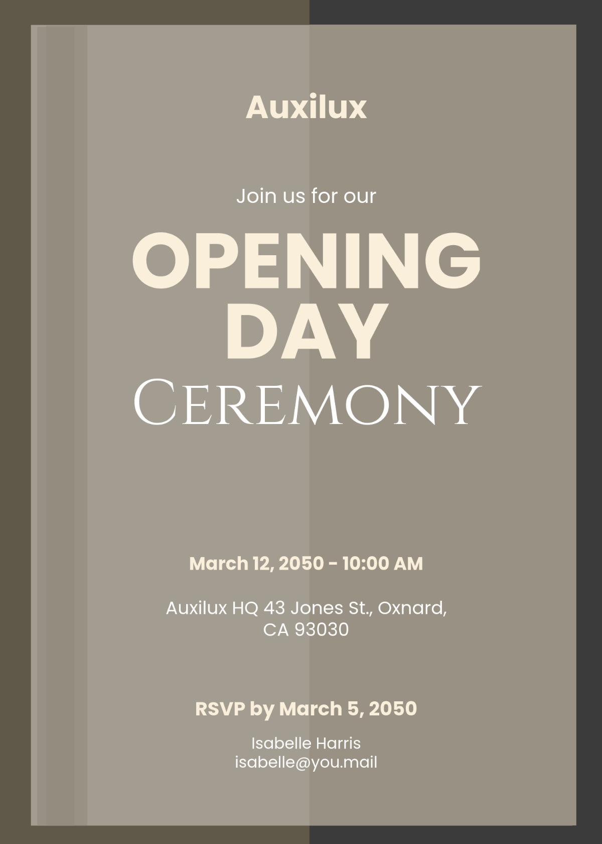 Free Creative Professional Invitation Template to Edit Online