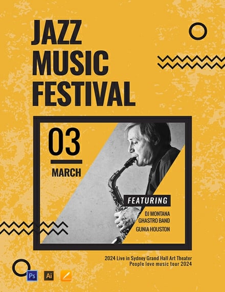Live Music Poster Templates Free