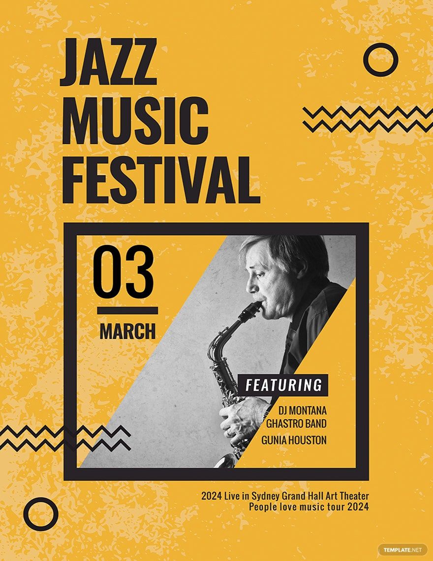 Jazz Music Concert Poster Template