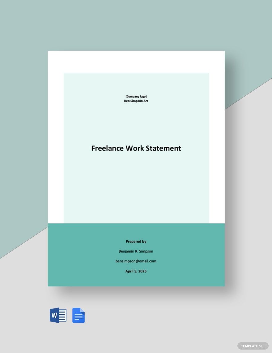 Freelance Work Statement Template