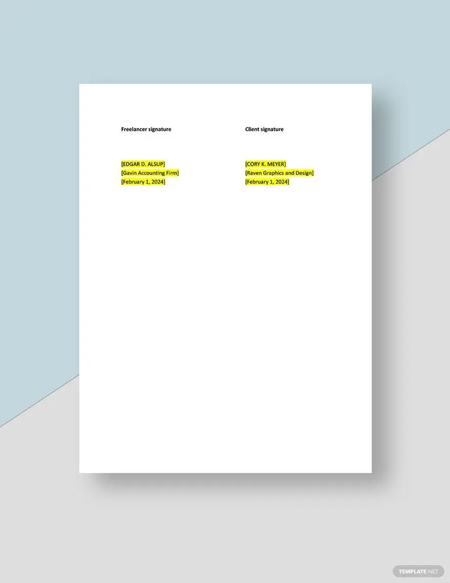 Freelance Income Statement Template