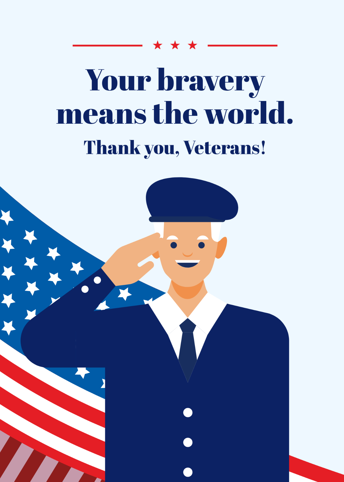 Free Printable Veterans Wishes Template