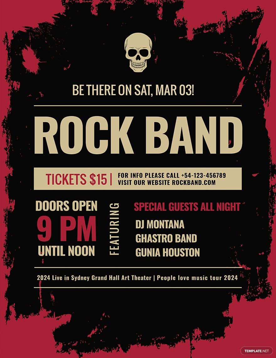 Rock Concert Poster Template
