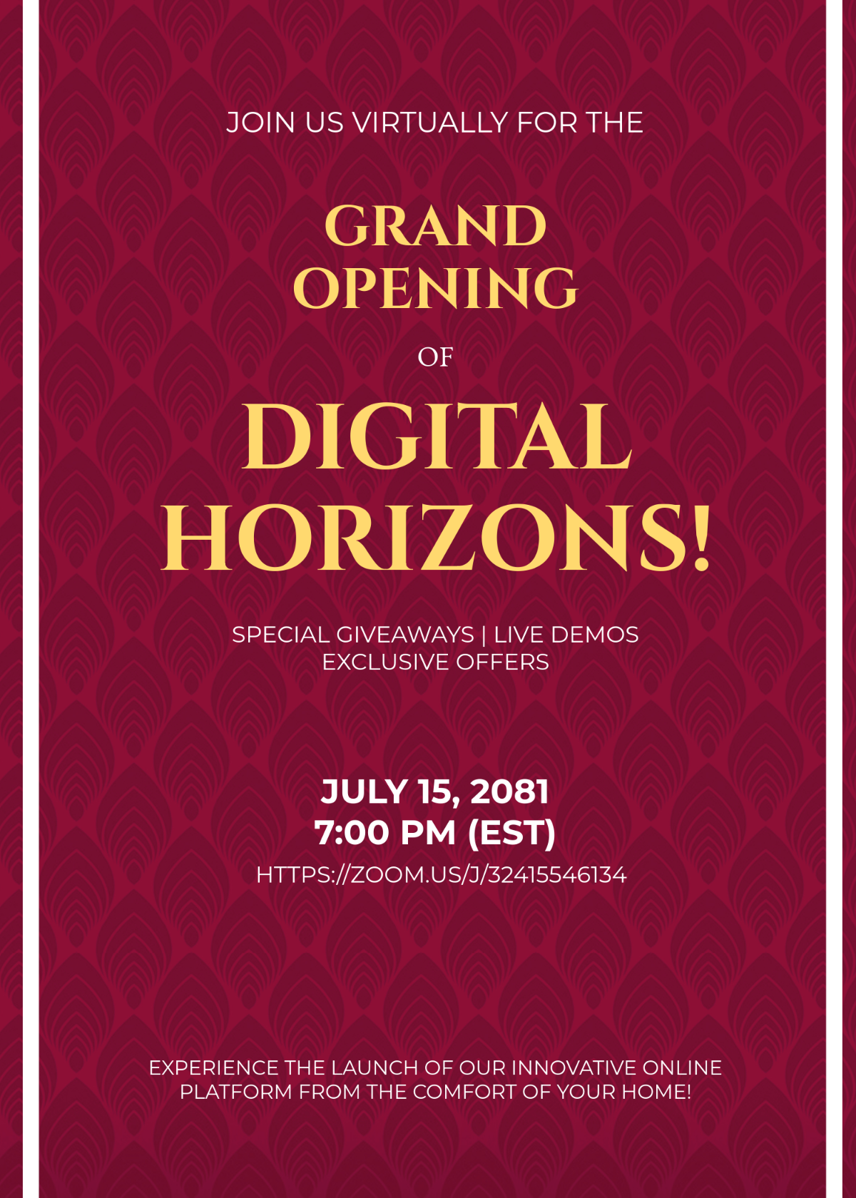 Free Online Grand Opening Invitation Template