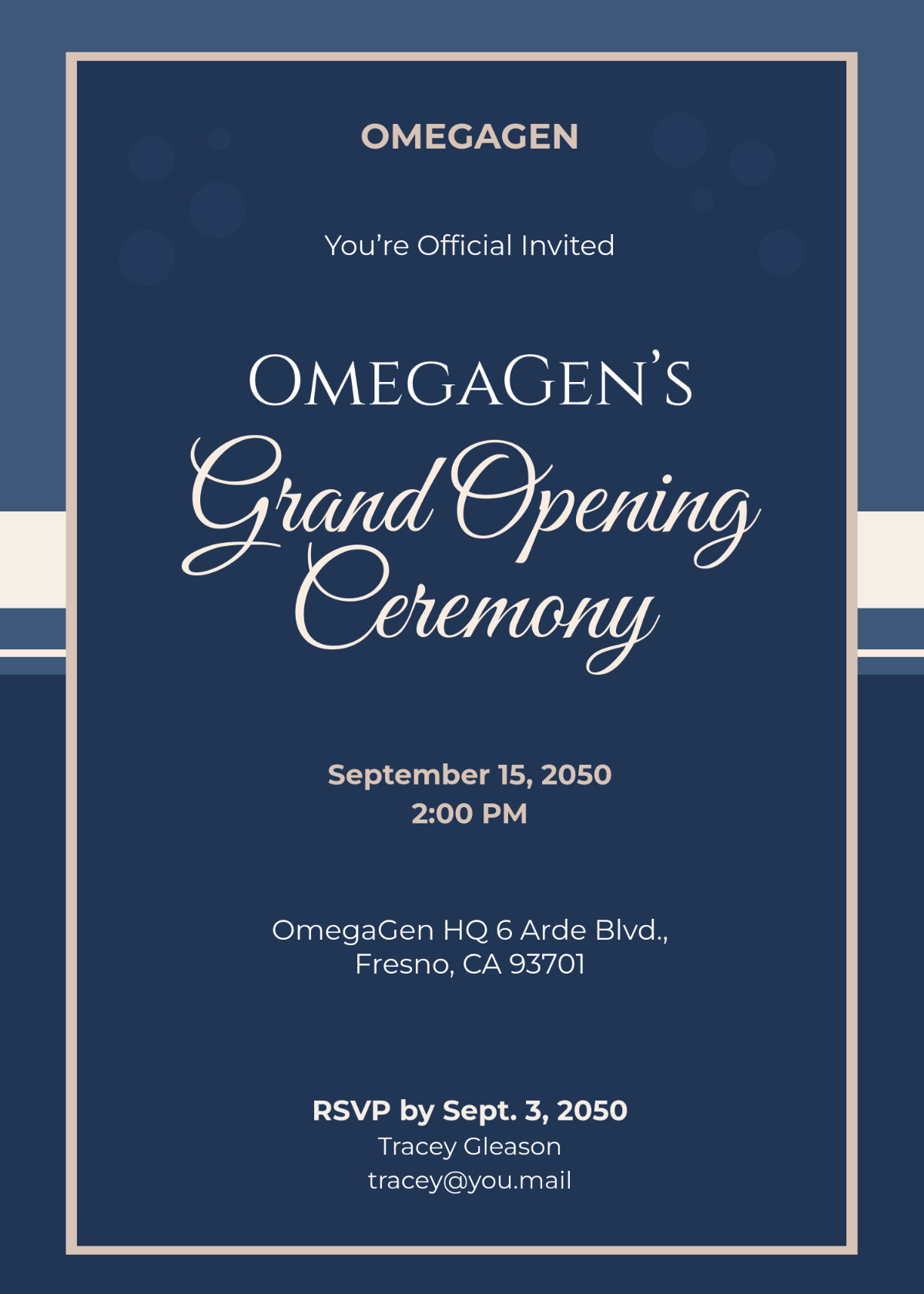 Business Ceremony Invitation Template - Edit Online & Download