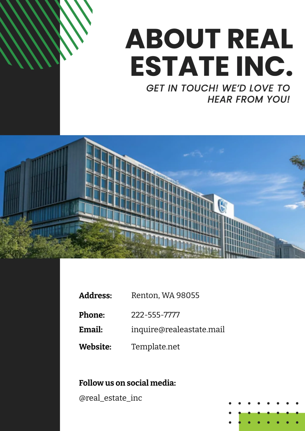 Free Real Estate Company Profile Template to Edit Online