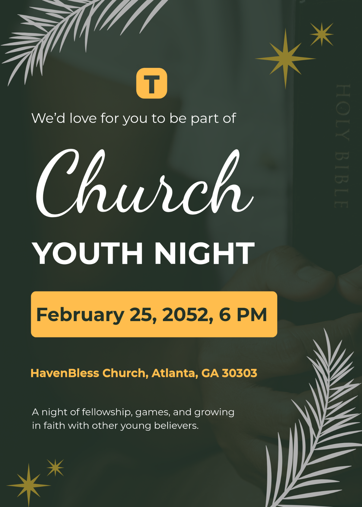 Free Church Invitation Design Template