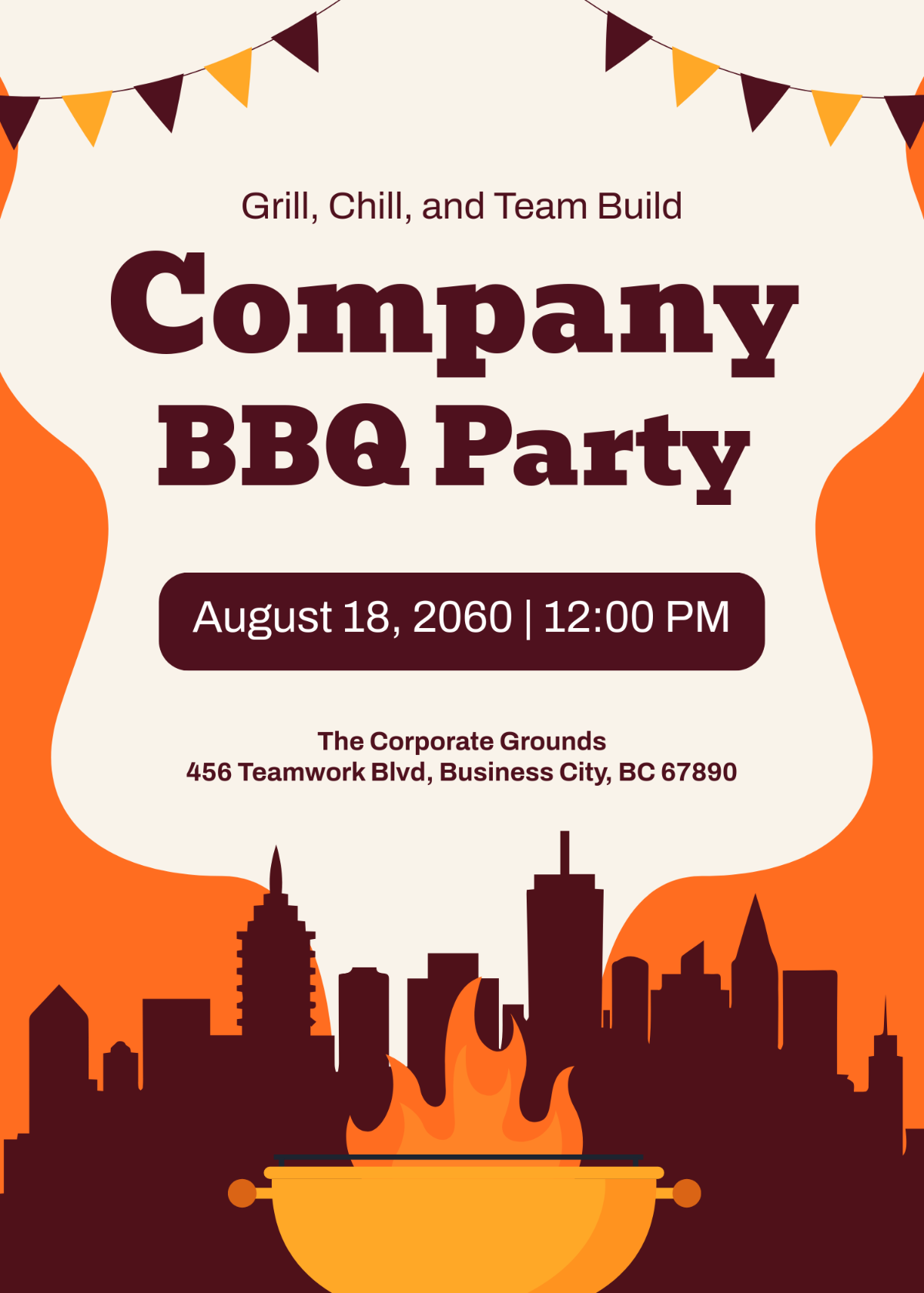 Free Company BBQ Invitation Template