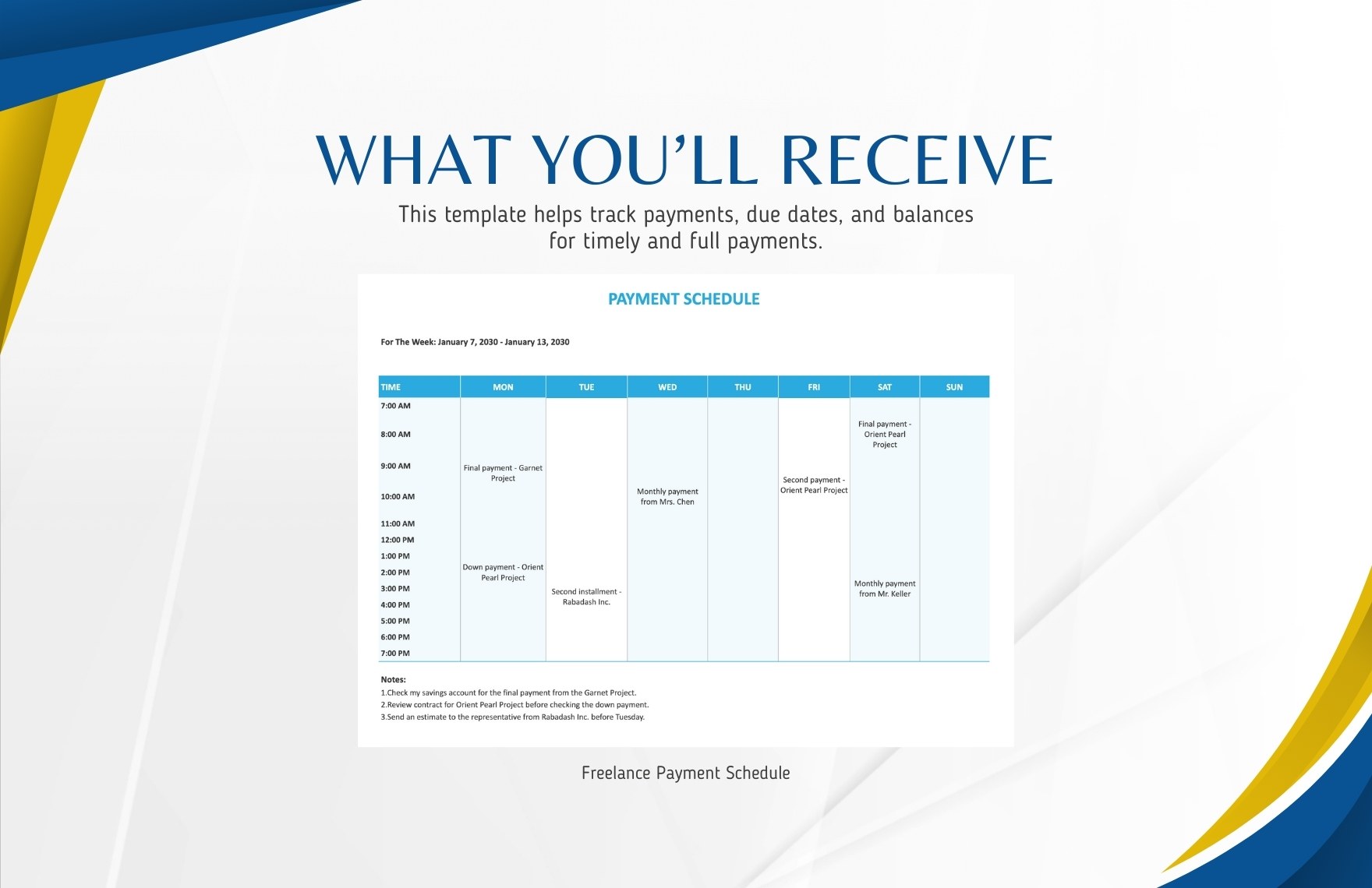 Freelance Payment Schedule Template In Word Excel Google Sheets Freelance Payment Schedule Template In Word Excel Google Sheets