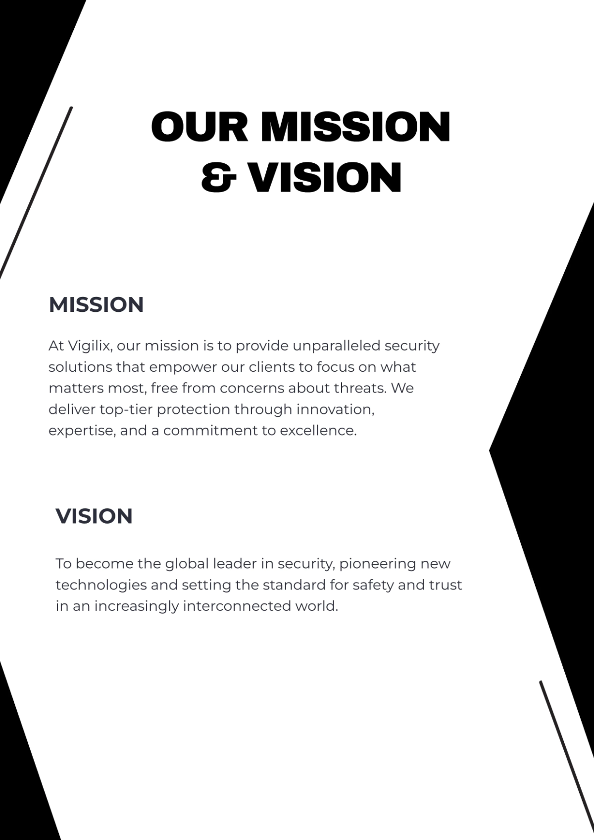 Free Security Company Profile Template to Edit Online