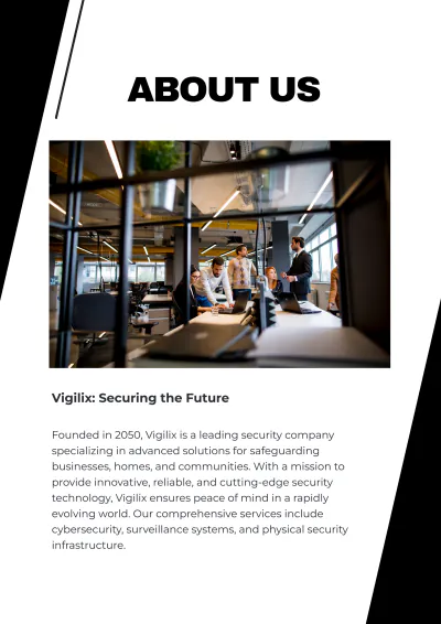Free Security Company Profile Template to Edit Online