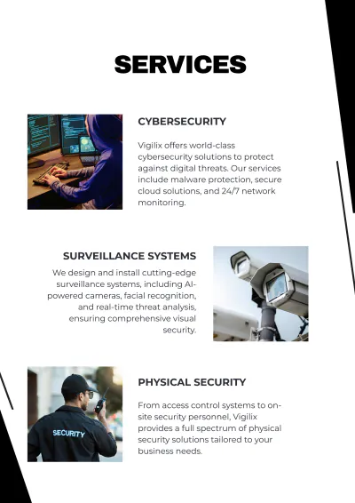 Free Security Company Profile Template to Edit Online