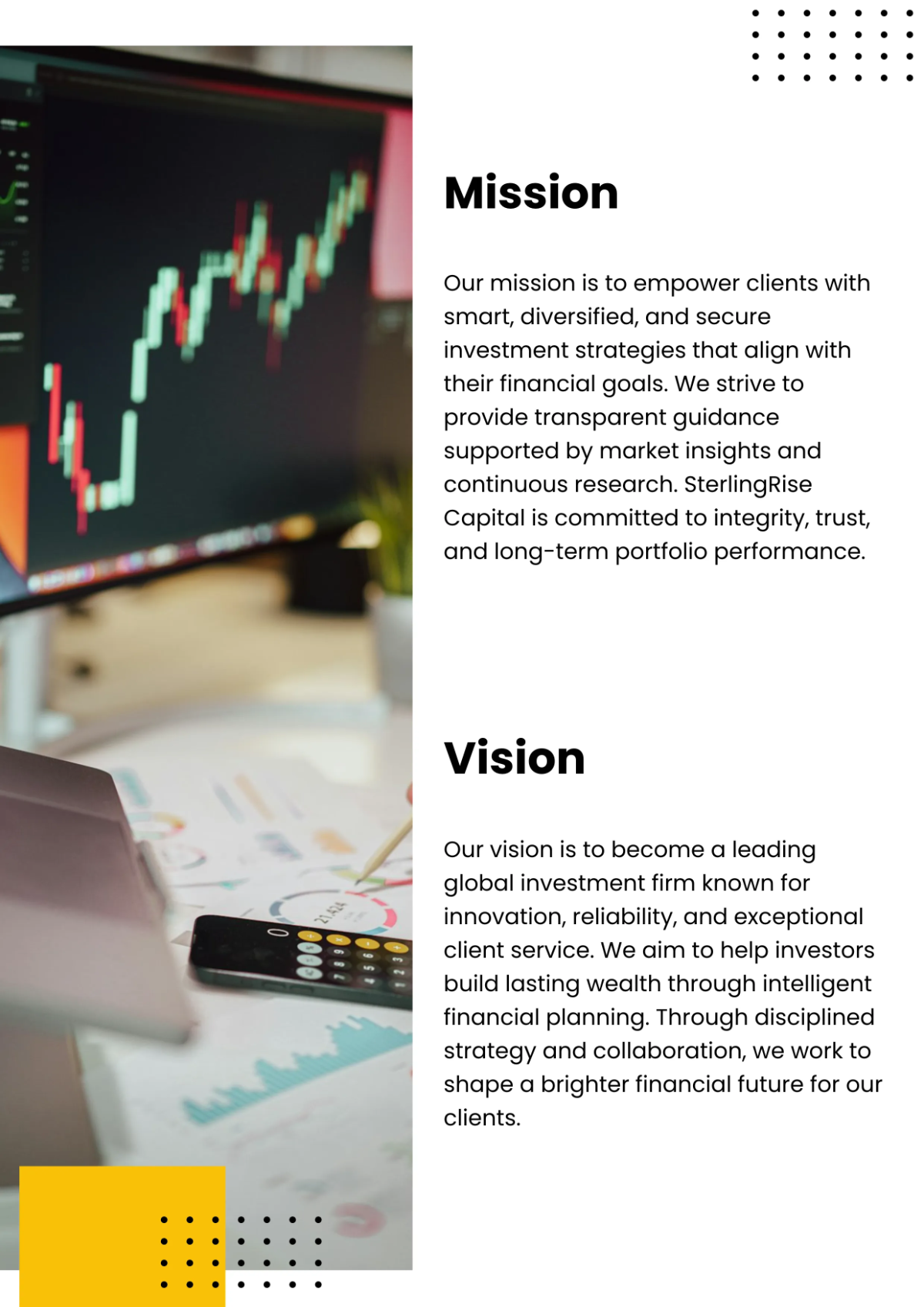 Free Investment Company Profile Template to Edit Online