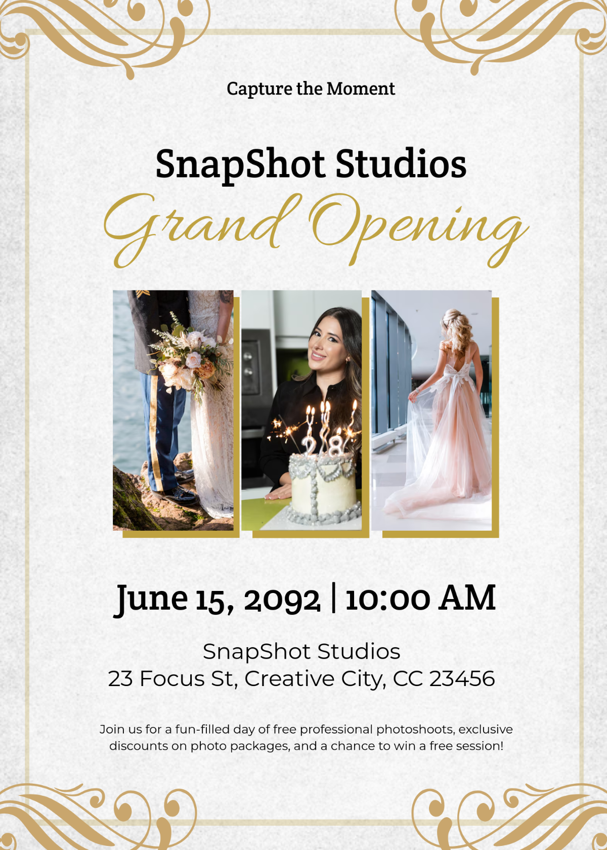 Free Photo Studio Grand Opening Invitation Template