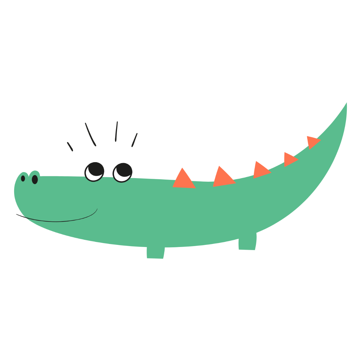 Free Simple Alligator Clipart to Edit Online