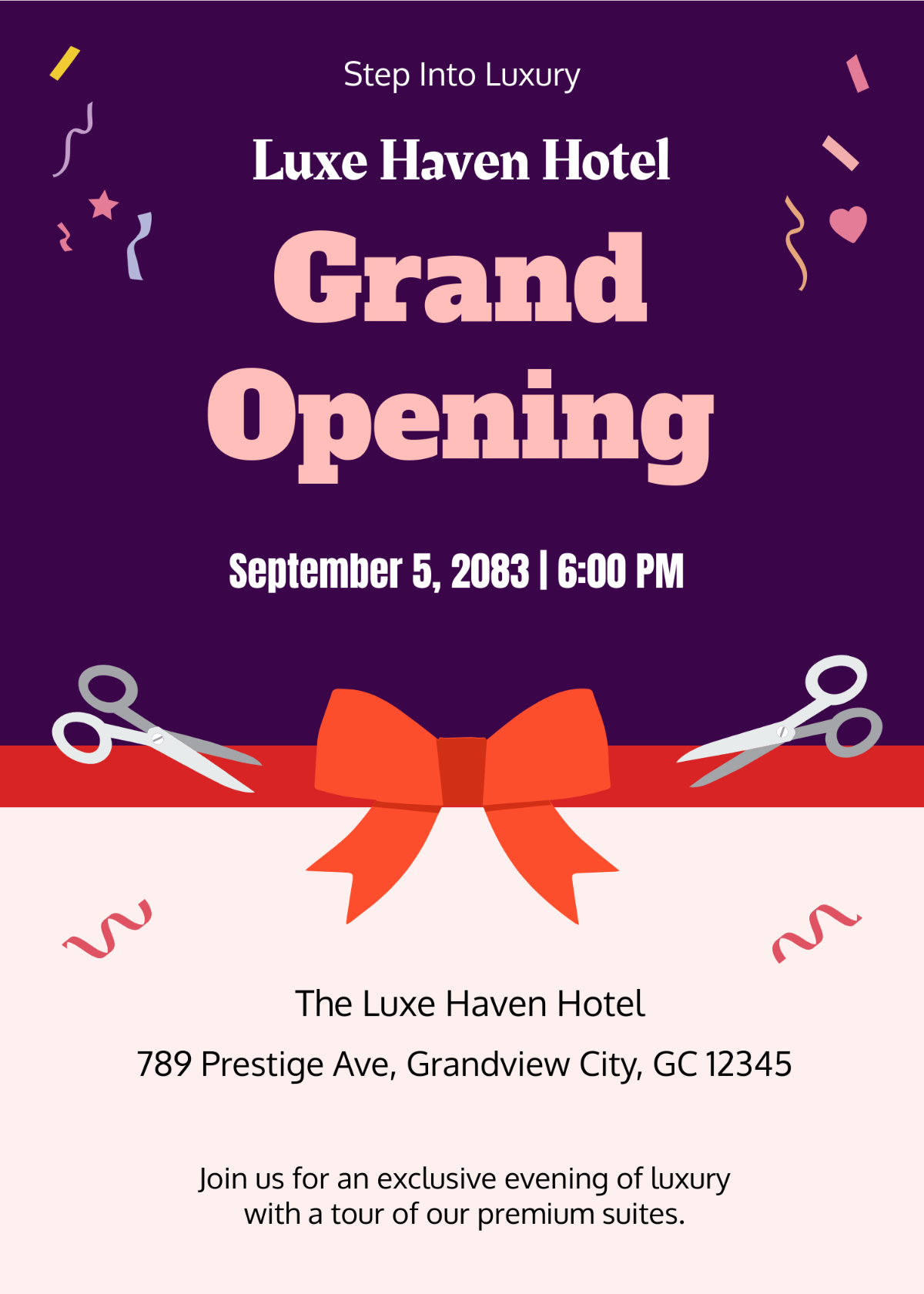 Free Hotel Grand Opening Invitation Template