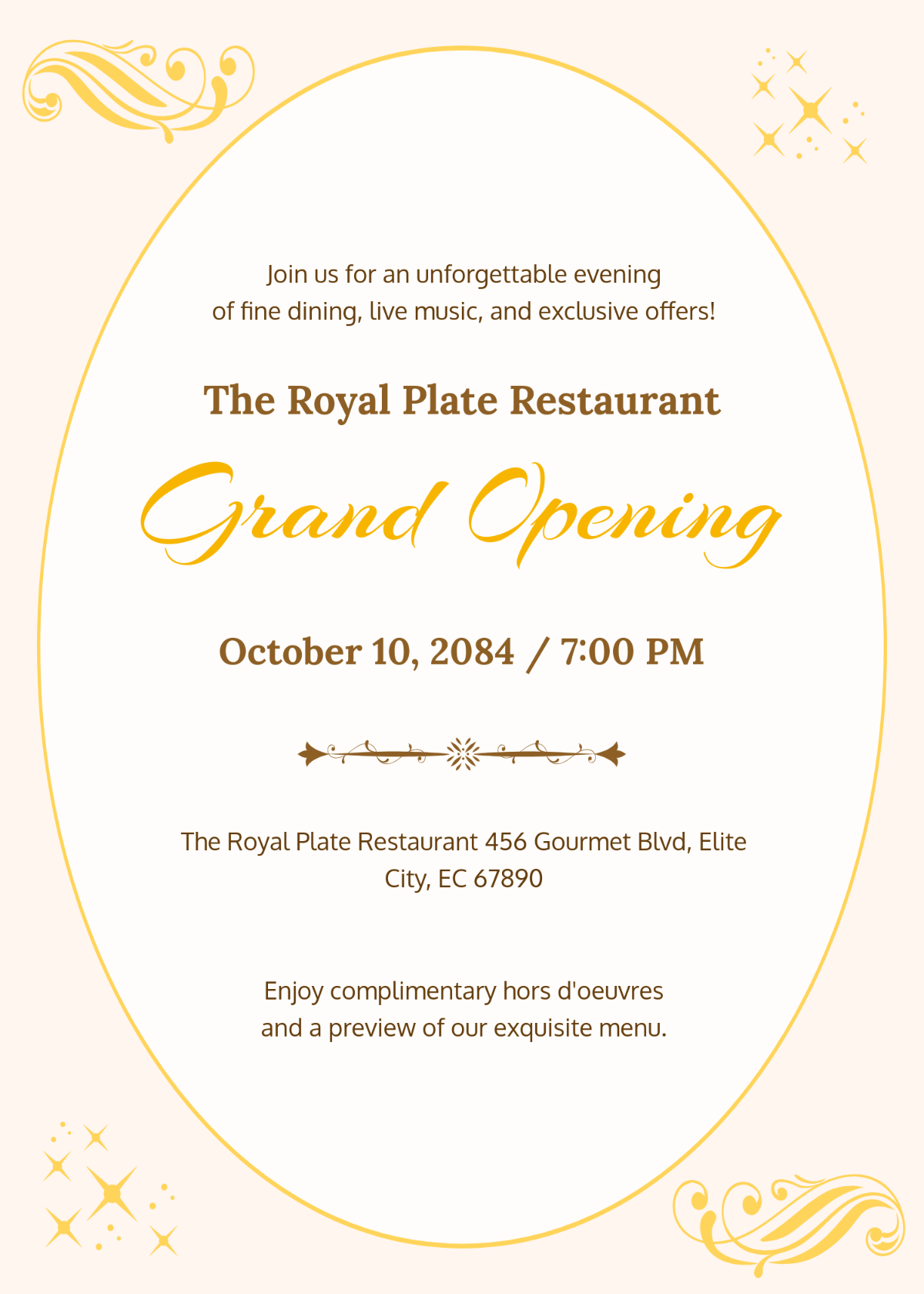 Free Formal Grand Opening Invitation Template