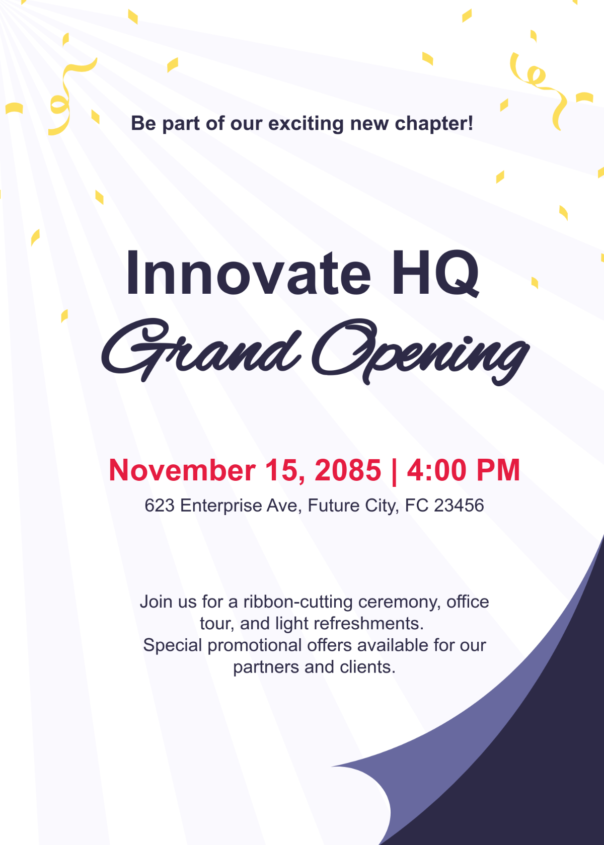 Free Professional Office Grand Opening Invitation Template