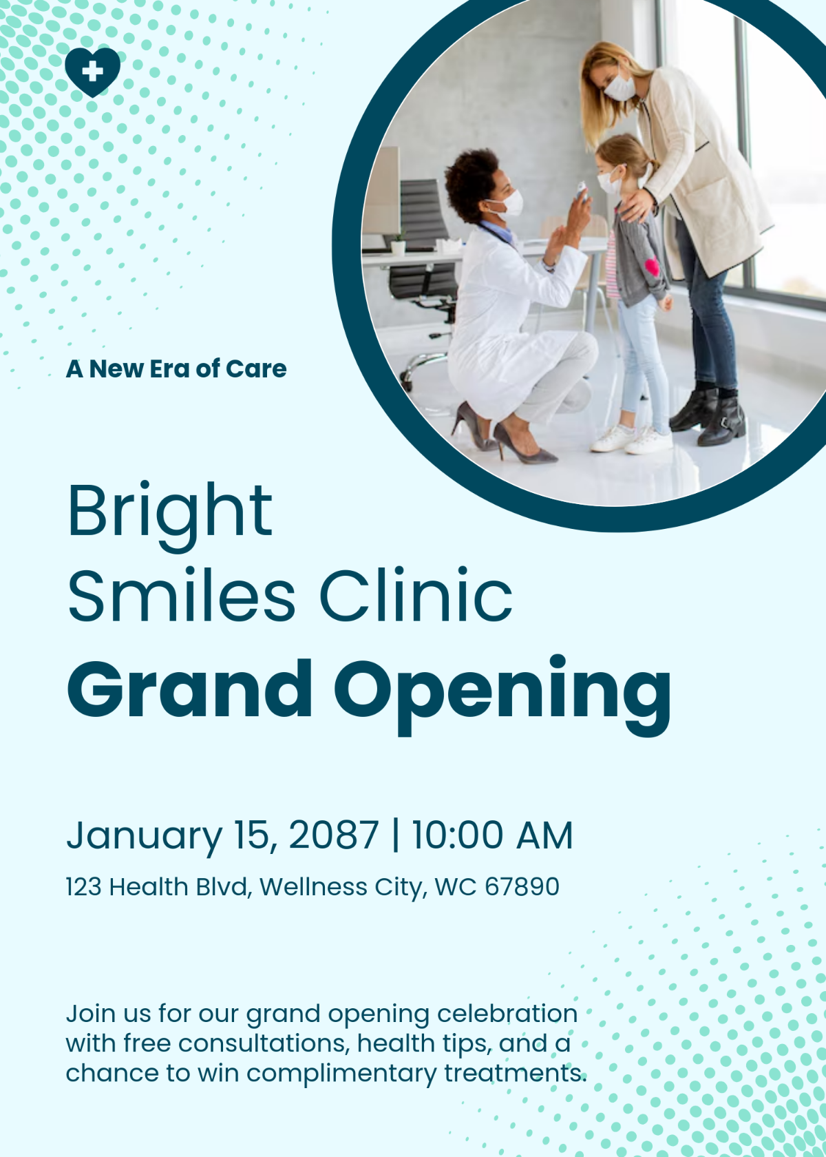 Free Clinic Grand Opening Invitation Template