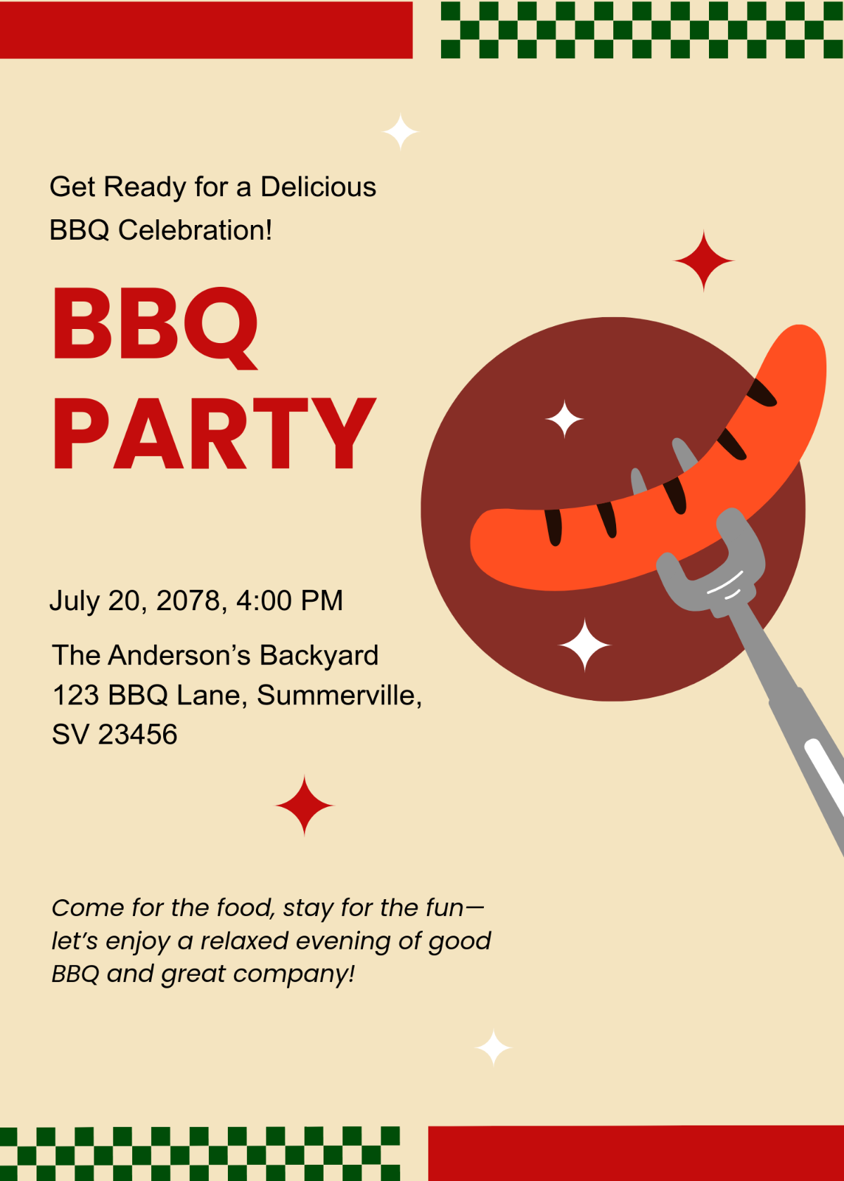 Free DIY BBQ Invitation Template