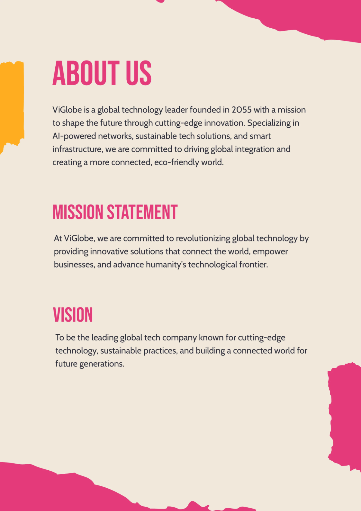 Free Creative Company Profile Template to Edit Online