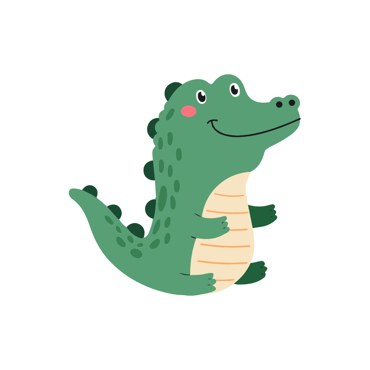 Free Cute Alligator Clipart to Edit Online