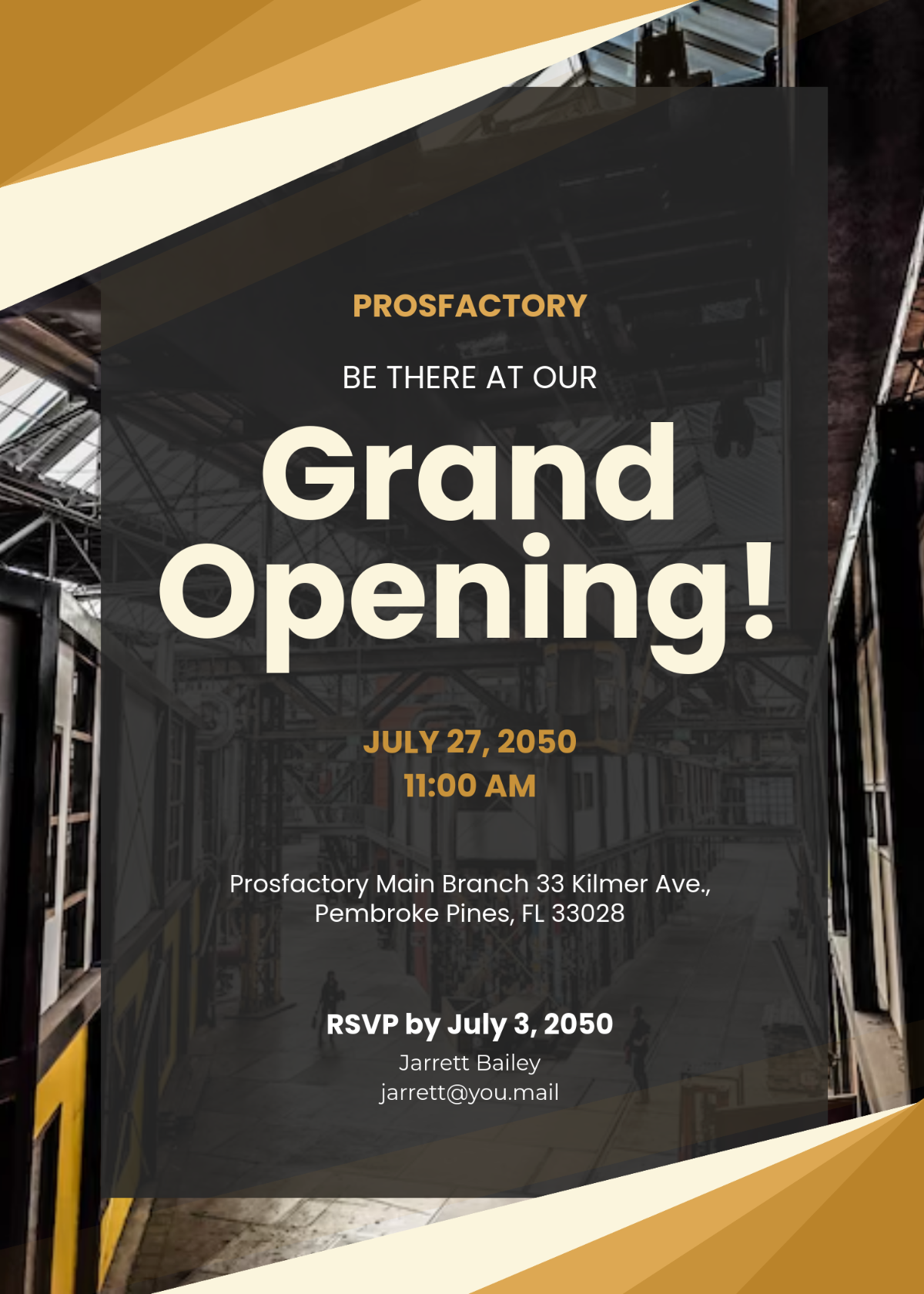 Free Manufacturing Facility Grand Opening Invitation Template