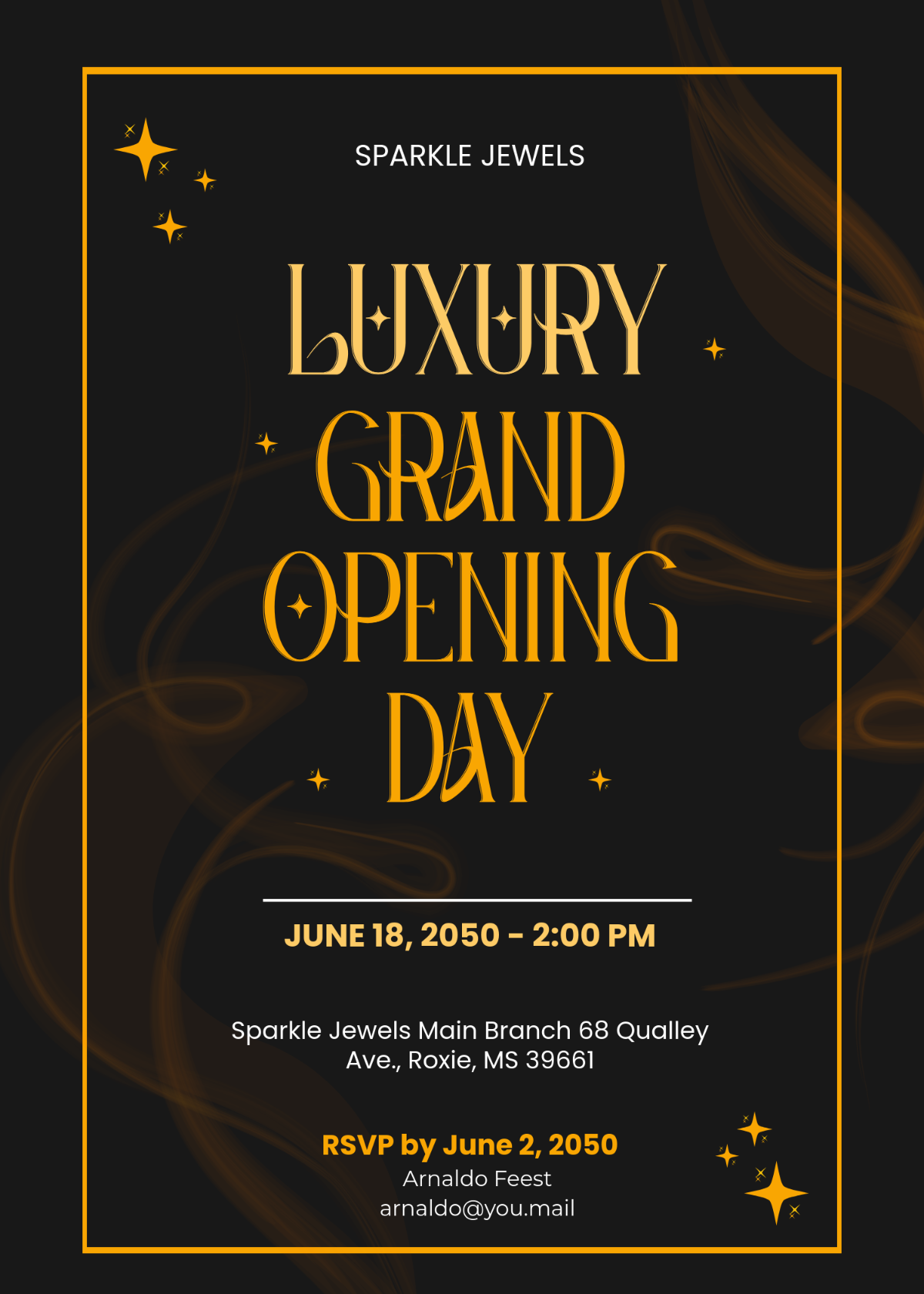 Free Luxury Grand Opening Invitation Template