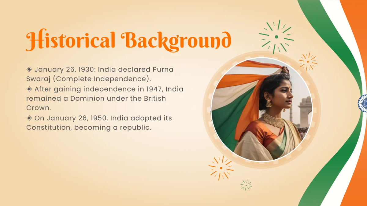 Free Indian Republic Day Presentation Template to Edit Online