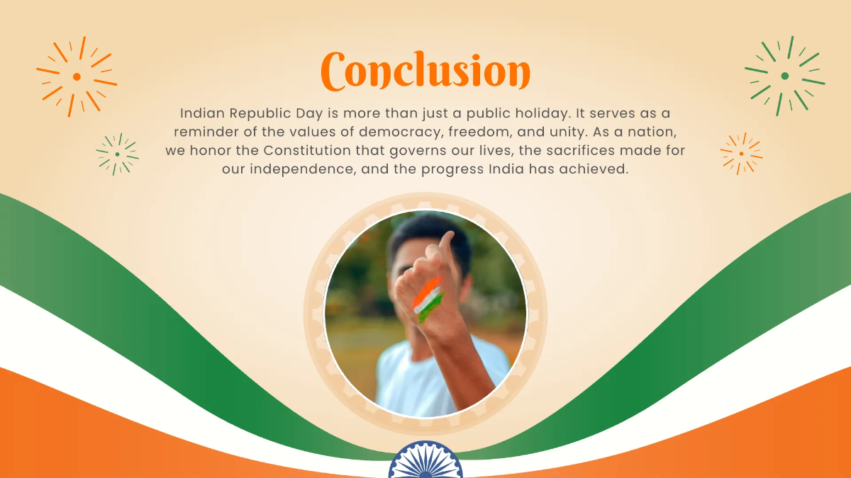 Free Indian Republic Day Presentation Template to Edit Online