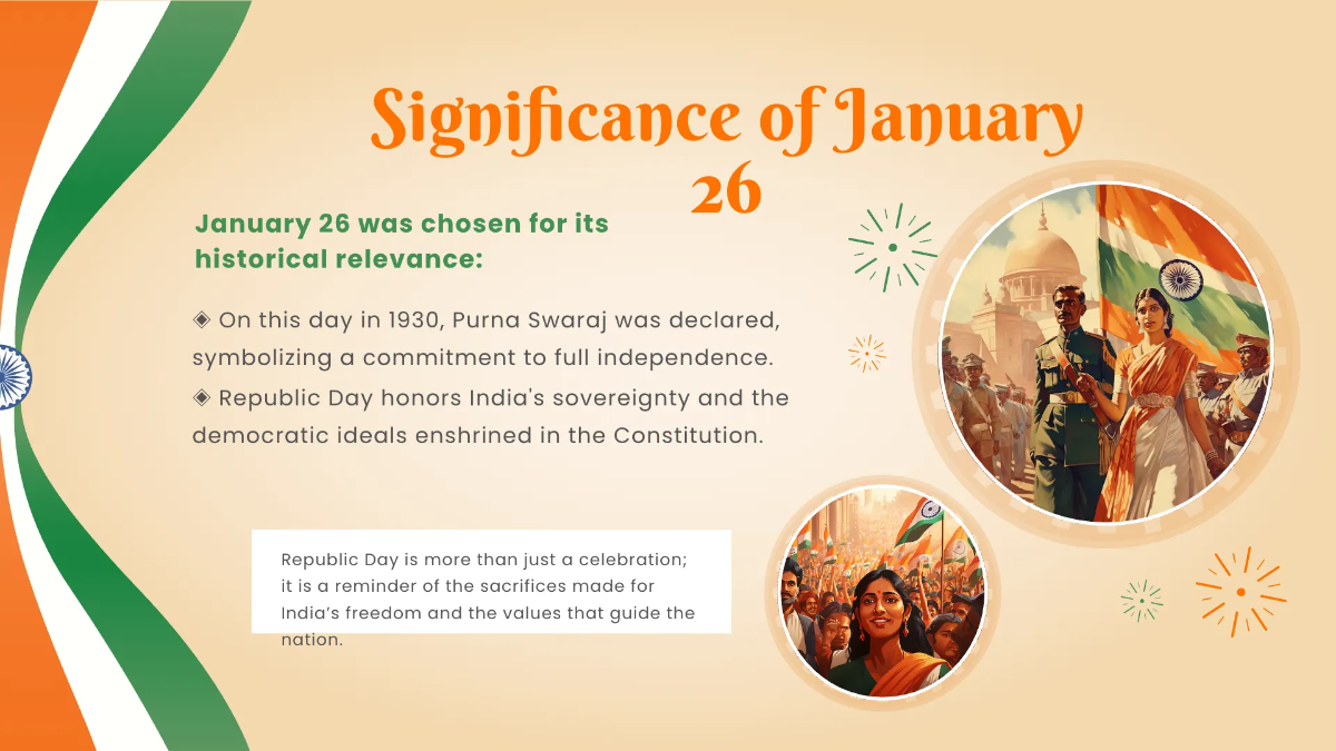 Free Indian Republic Day Presentation Template to Edit Online