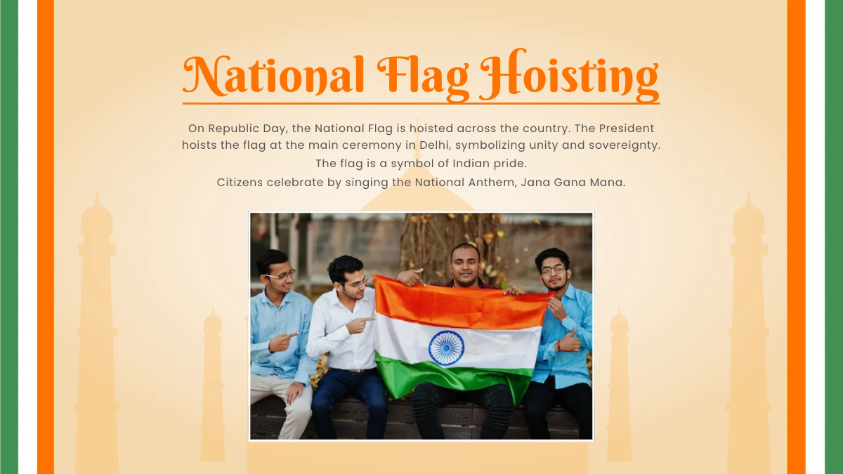 Free Indian Republic Day Presentation Template to Edit Online