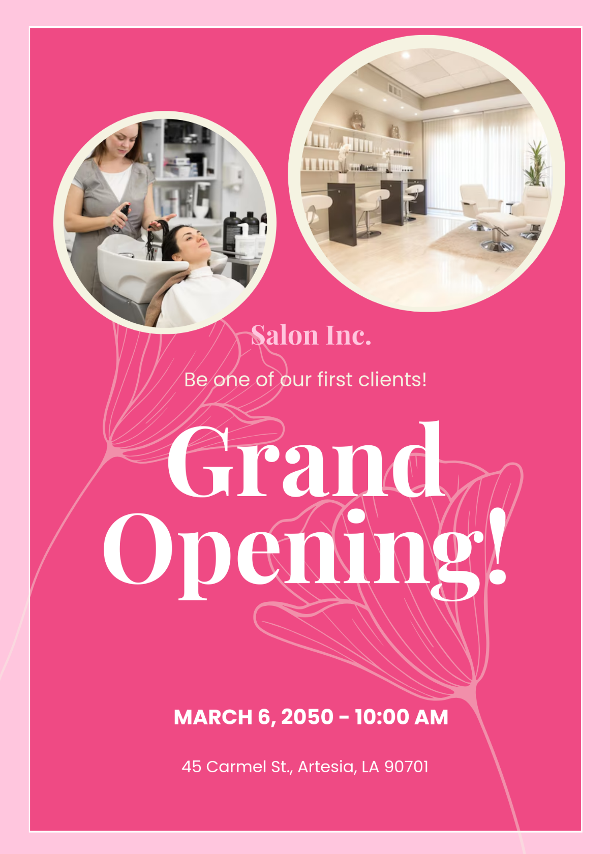 Free Salon Grand Opening Invitation Template