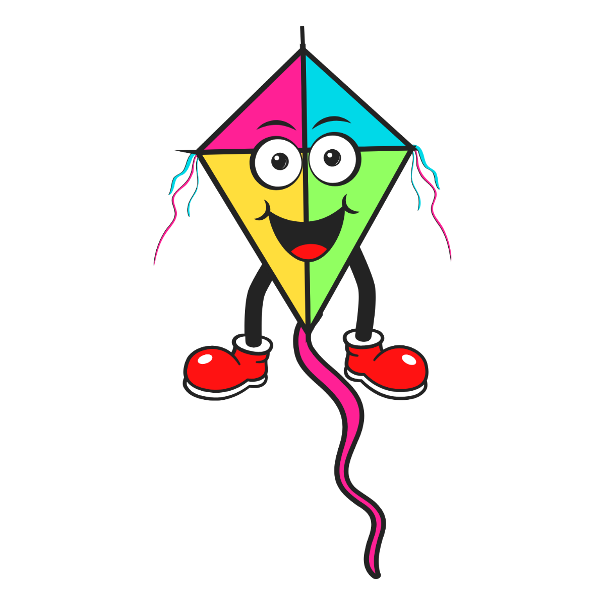 Free Cartoon Kite Clipart Template